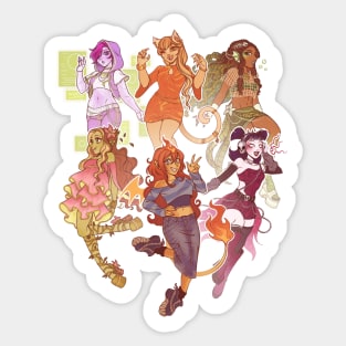 The Winx Club in Monster High Sticker
